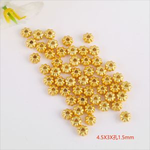 Perles d'espacement en forme de fleur dorée pour la fabrication de bijoux DIY, bracelets, colliers, style artistique rétro, composants de perles en vrac - Product Image 2