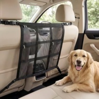 Barrière de voiture pliable et respirante pour chien, filet double couche avec fermeture éclair pour SUV