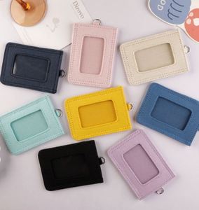 Porte-cartes élégant en toile couleur macaron coréen, nouveau porte-carte de travail et d'identité avec cordon pour étudiants - Product Image 6
