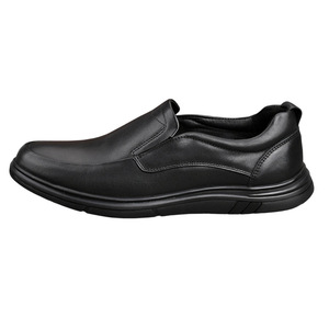 Mocassins en cuir véritable pour hommes, bout rond, à enfiler, semelle extérieure en caoutchouc antidérapante, semelle intermédiaire en EVA, toutes saisons, chaussures robustes - Product Image 4