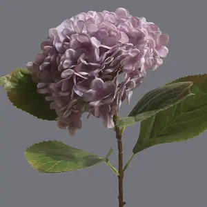 D-HY004 simulation flower autumn style simple elegant classical Black pink real touch hydrangea flower for wedding decor