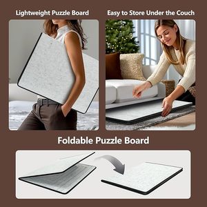 Tapis de puzzle pliable antidérapant et léger, durable et portable, en feutre, pour adultes, enfants et activités de loisirs en famille - Product Image 3