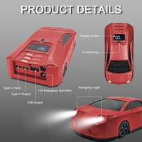 Démarreur de voiture portable haute puissance 12V 3000A à courant de crête, capacité 22200mWh, batterie externe, éclairage LED, chargeur de batterie d'urgence