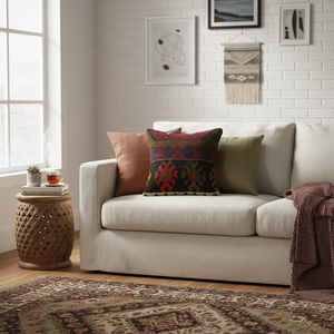 Ottoman Turkish Old Hand Made Kilim Rug <b>Cushion</b> - Pillow Cover - Product Image 3