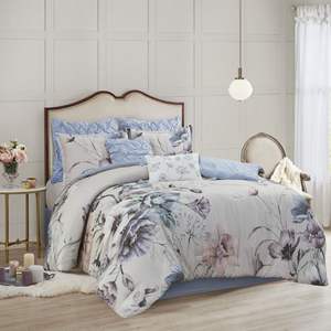 Ensemble de couette imprimé floral 8 pièces 100% coton technique tissé pour la maison - Product Image 1