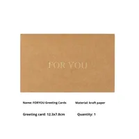 Carte de vœux de Noël simple et minimaliste en papier kraft avec dorure à chaud, carte d'anniversaire, carte de remerciement pour les fêtes, cadeau CN