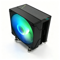4 Heatpipes ARGB CPU Cooler 120mm Fluid Bearing PWM Fan Copper Heatpipe Air Cooler for Desktop PC Synchronized Lighting