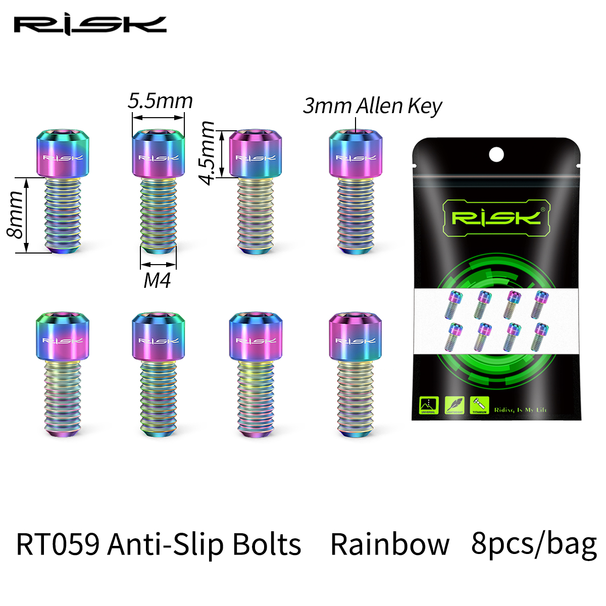 8pcs rainbow