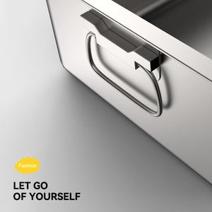 กระบะทรายแมวสแตนเลสทรงสี่เหลี่ยมขนาดใหญ่พิเศษ แข็งแรง ทนทาน ทำความสะอาดง่าย พกพาสะดวก เป็นมิตรกับสิ่งแวดล้อม - Product Image 4