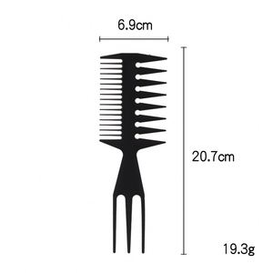 Custom Logo Plastic Antistatic Hair Styling <b>Comb</b> Black Barber <b>Comb</b> High Quality Hair Pick Afro <b>Comb</b> - Product Image 2