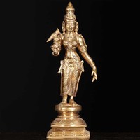 Estatua de Dios hindú de latón de bronce de alta calidad diosa Kali escultura religiosa de Metal tallada a mano estatuilla de fundición a la venta