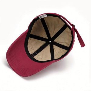 3D Embroidery Custom Logo Acceptable New Ripped Baseball <b>Cap</b> <b>Women</b> Men Fashion Distressed Baseball Hats - Product Image 6