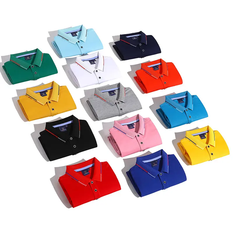 卸売カスタムデザインあなた自身のブランドのポロシャツ半袖メンズ100% コットンプレーンカジュアルゴルフプラスサイズメンズポロシャツ