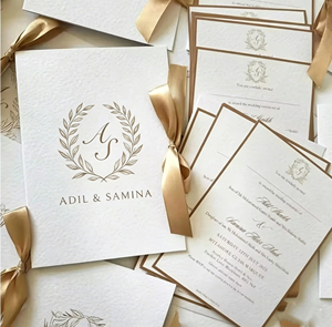 <span class=keywords><strong>Carte</strong></span> d'invitation personnalisée pour <span class=keywords><strong>mariage</strong></span> et anniversaire, avec estampage <span class=keywords><strong>à</strong></span> chaud, imprimable, en papier floral <span class=keywords><strong>de</strong></span> luxe, avec logo personnalisé - Product Image 2