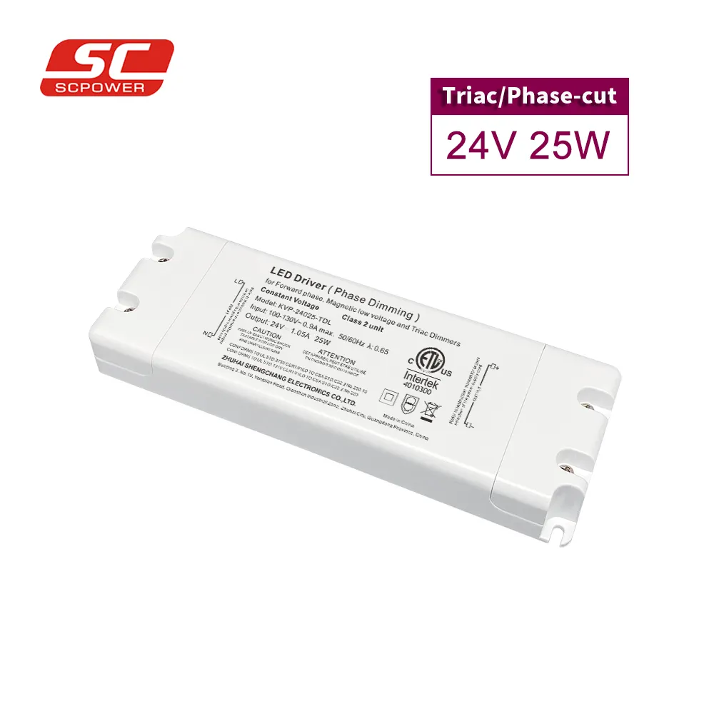 24V 25W PWM çıkışı triyak faz kesim KVP-24025-TDL led anahtarlama güç kaynağı ETL