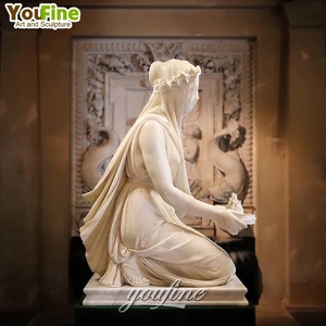 Statue de Rebecca voilée en <span class=keywords><strong>marbre</strong></span> de haute qualité pour musée - Product Image 2