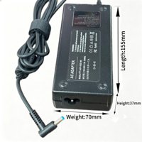 Adaptateur d'alimentation pour ordinateur portable DC 120W 19.5V 6.15A, pointe noire fine, chargeur de remplacement compatible avec OMEN 15 Pavilion Gaming ENVY 15Notebook