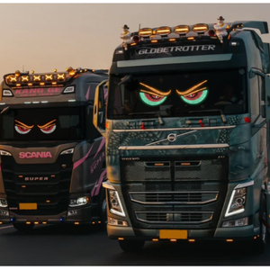 Lámpara de Expresión Divertida, Ojos de Diablo, Panel LED Matrix, Pantalla Flexible, Decoración de Ventana, Resistente al Agua IP67, para Camiones y Automóviles, 12V 5W - Product Image 5