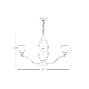 Factory Custom 8 Bulbs Elegant Brass Chandelier with Frosted Glass Shades a Stylish <b>Lighting</b> Fixture for Modern <b>Spaces</b> - Product Image 2