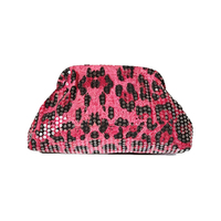 Sac de Soirée Rose à Paillettes Imprimé Léopard 2026 pour Femme – Pochette Tendance pour Fête et Mariage, Étui à Rouge à Lèvres, Sac à Main Femme