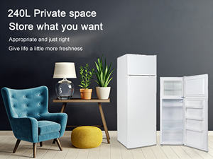 Refrigerador Eléctrico Combinado con Congelador Superior de 240L, Doble Puerta, para Uso Doméstico y Hotelero, Eficiente Energéticamente, RCRD-240 - Product Image 5