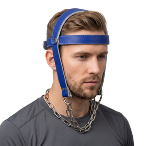 Arnés de Cuello Ajustable y Resistente de Cuero Vacuno para Gimnasio y Fitness, Arnés Transpirable para Levantamiento de Pesas y Culturismo, para Mayor Seguridad - Product Image 1