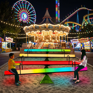 Balançoire lumineuse LED moderne pour extérieur, équipement de jeux pour jardin, patio, enfants et adultes, couleurs RVB - Product Image 2