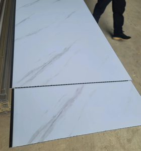 Marble Rock Look Paneles de revestimiento de paredes de baño Panel de pared de PVC Hojas huecas duraderas - Product Image 6