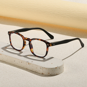 Lunettes de lecture unisexes pour hommes et femmes, 1 pièce, en plastique, carrées, bloquant la lumière bleue, verres blancs, légères, pour <span class=keywords><strong>presbytie</strong></span>, 8062 - Product Image 1