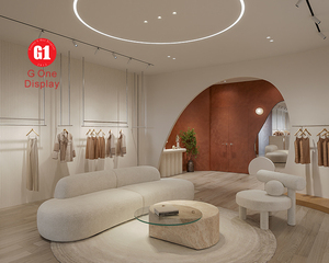 Étagère de présentation pour vêtements féminins |   Comptoir d'exposition pour magasin de vêtements sur mesure et décoration intérieure de magasin de vêtements - Product Image 4