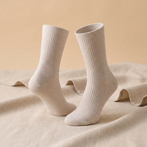 Korean Style Stay On Ankle Length Fashion <b>Crew</b> <b>Socks</b> With Patented Anti Slip Design And Wrinkle Free Ribbed Knit For <b>Women</b> - Product Image 1