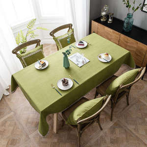 Modern Luxury Rectangular Wedding <b>Table</b> <b>Cloth</b> Customizable OEM ODM Fast Shipping Waterproof Washable Plain Colour Woven Technics - Product Image 4