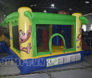 <span class=keywords><strong>Pas</strong></span> <span class=keywords><strong>cher</strong></span> 4.3x2.6x2.5 mètre singe gonfler l'air cavalier enfant en bas âge <span class=keywords><strong>Mini</strong></span> gonfler air château intérieur gonfler air videur avec toboggan Chine - Product Image 4