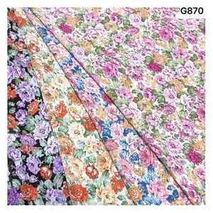 Tissu imprimé floral en mousseline de soie, série 1, livraison courte durée, bonne qualité, pour robe