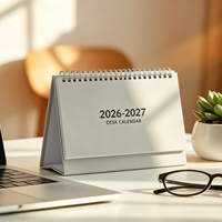 Calendario de Escritorio Personalizado Minimalista, 160 g/m², Certificado FSC, Logotipo Personalizado, Directo de Fábrica, Calendario de Escritorio con Base