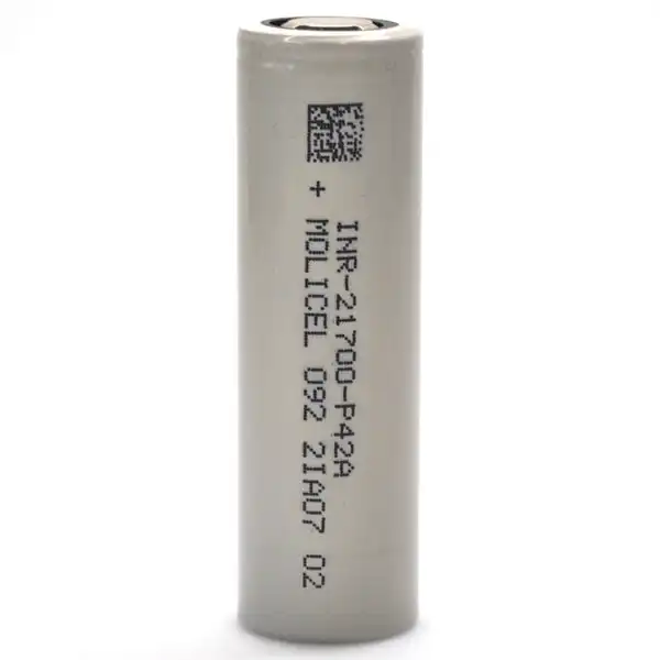 100% mới ban đầu có thể sạc lại lithium-ion inr21700 p42a 4200mAh 3.6V 45A tốc độ xả cao pin cho molicel 21700 p42a