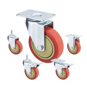 3 Inch 4 Inch 5 Inch PVC Wheel Industrial Heavy Duty Single Ball Swivel Caster