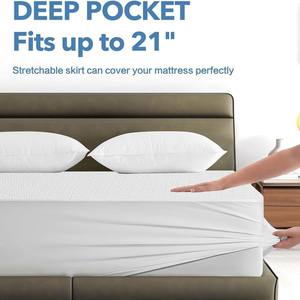 Housse <span class=keywords><strong>de</strong></span> protection imperméable simple pour matelas, drap <span class=keywords><strong>de</strong></span> <span class=keywords><strong>lit</strong></span> simple, style uni, pour usage domestique sur <span class=keywords><strong>Amazon</strong></span>, coussin <span class=keywords><strong>de</strong></span> protection résistant à l'urine - Product Image 4