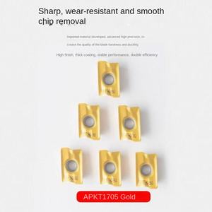 מקדח כרסום CNC דגם APKT1705PER-EM לעיבוד חלקי פלדה במחרטה, אוניברסלי, זווית R08, סוג חריץ K, תוצרת סין - Product Image 4