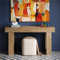Table console étroite de 63 pouces de long pour entrée, table de canapé en bois, table d'appoint moderne et mince pour hall d'entrée