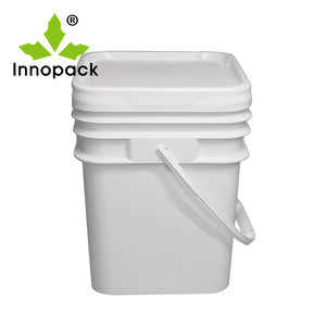 Seaux de qualité alimentaire écologiques carrés en PP blanc de 4 gallons avec couvercle Logo personnalisé pour l'utilisation de la peinture - Product Image 5