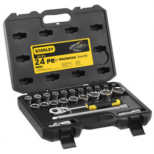 Juego de Llaves de Tubo Stanley de 24 Piezas con Enchufe de 1/2 Pulgada, Kit de Herramientas Mecánicas - Product Image 2