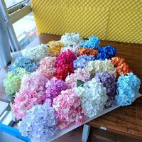 Bouquet de fleurs d'hortensias artificiels en soie à grosses têtes B-2643 au meilleur prix pour la décoration de mariage