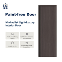 Porte intérieure simple en bois, personnalisée, de haute qualité, sans peinture, écologique, imperméable, insonorisée, faible teneur en formaldéhyde et résistante à l'humidité