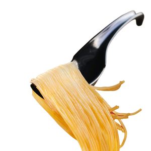 Fork Noodle Soup Spoon 2-in-1 Long Handle Disposable <b>Plastic</b> <b>Kitchen</b> Utensil - Product Image 4