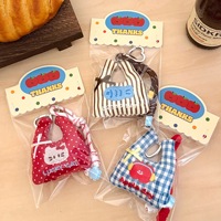 Porte-clés poupée TikTok Viral Kawaii original pour sac de shopping, avec boucle cœur et cordon, breloque de sac à dos esthétique girly pour filles