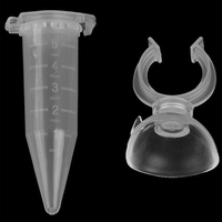 Distributeur automatique de nourriture pour poissons et crevettes, en forme de coupelle conique, blanc, en plastique écologique, pour aquarium - Prix de gros