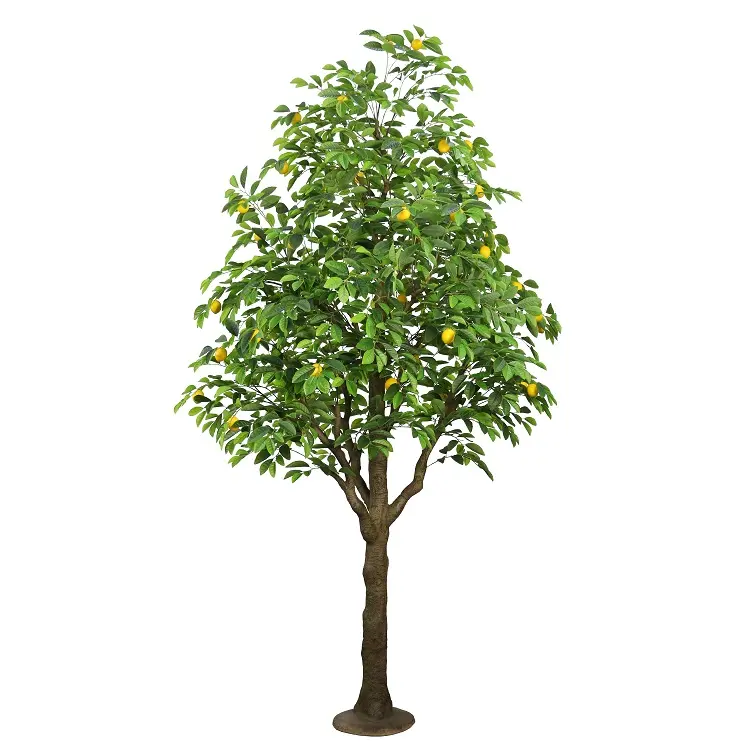 KD Packing 2.4m Large Size Customs Factory Outdoor Uvioresistant Big Shade Plant Cheap Artificial Lemon Fruits Trees