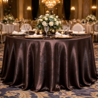 Nappe élégante en jacquard, tissu imperméable, housse de table ronde, vente en gros pour mariage, fête, restaurant, usage domestique