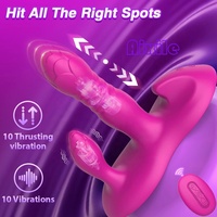 3-in-1 Tragbarer Vibrator für Frauen mit Dildo und Analplug Vibrierender Klitoris-Stimulator Ferngesteuertes Sexspielzeug für Paare
